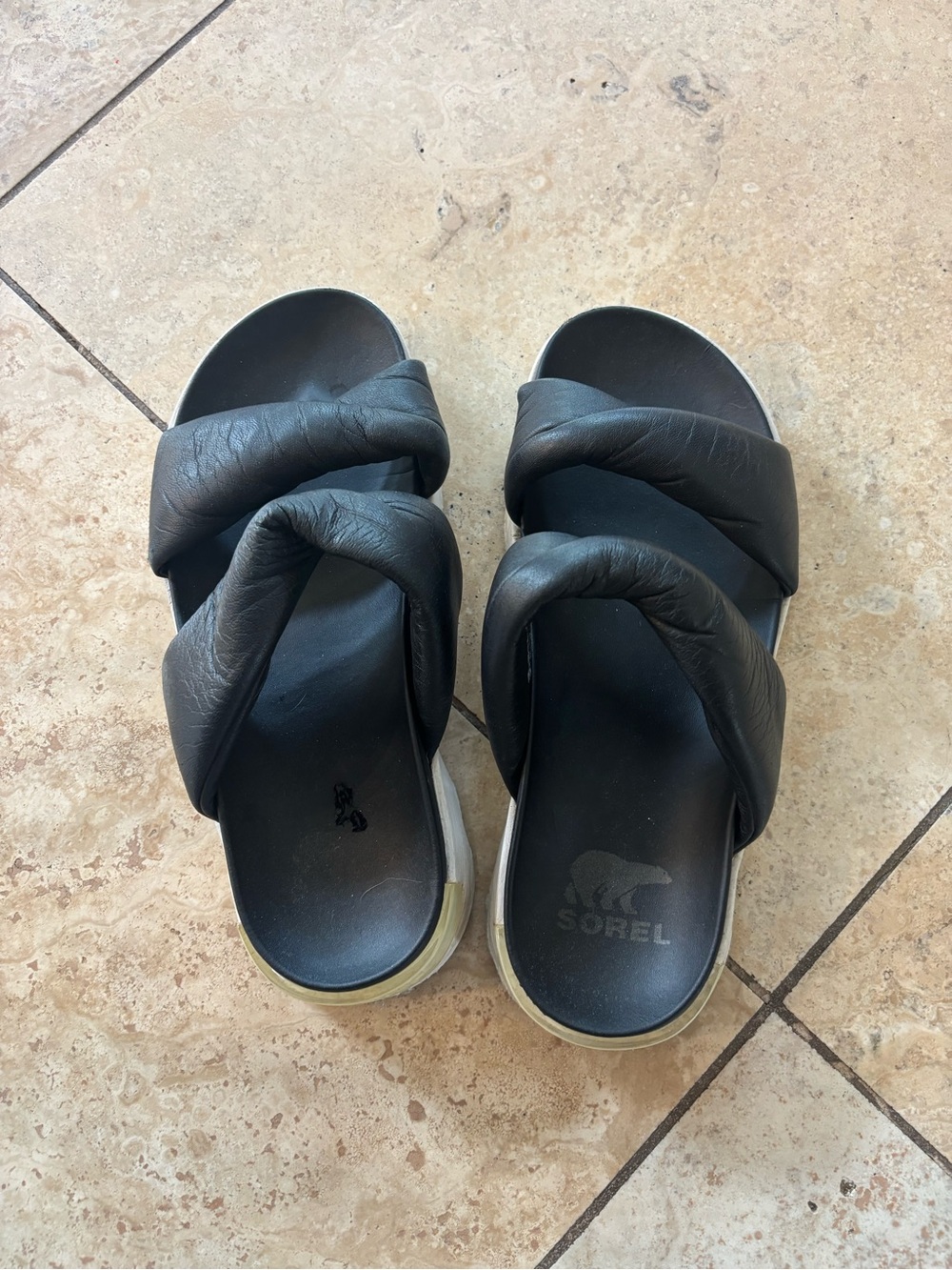 SOREL Black viibe twist sandals